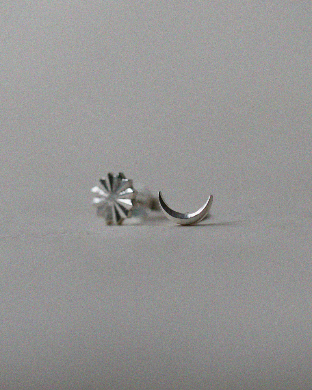 [ 01 Silver] #0106 Sun&Moon - Pierce