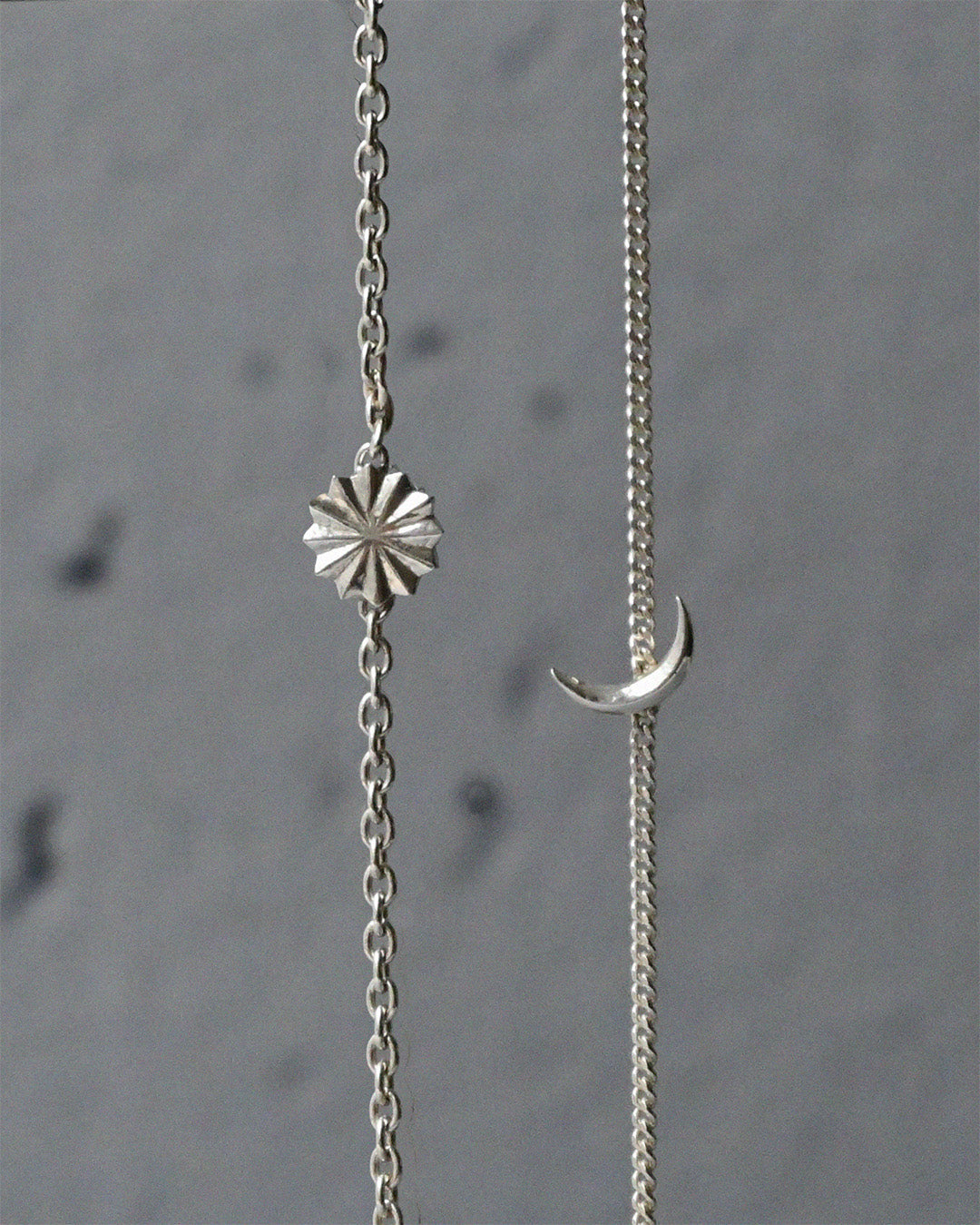 [ 01 Silver] #0105 Sun&Moon - Bracelet