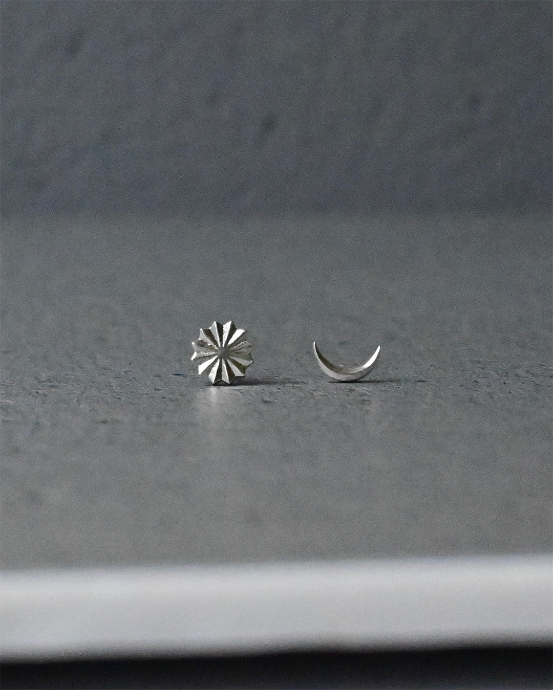 [ 01 Silver] #0106 Sun&Moon - Pierce